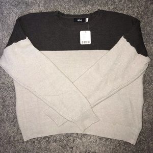 BDG Two-tone Cropped Knit Sweater